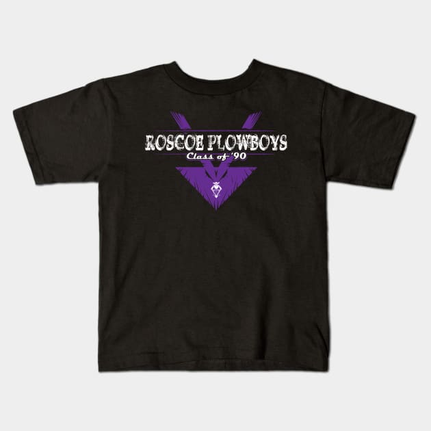 Roscoe Plowboys Class of 90 Kids T-Shirt by Illustratorator